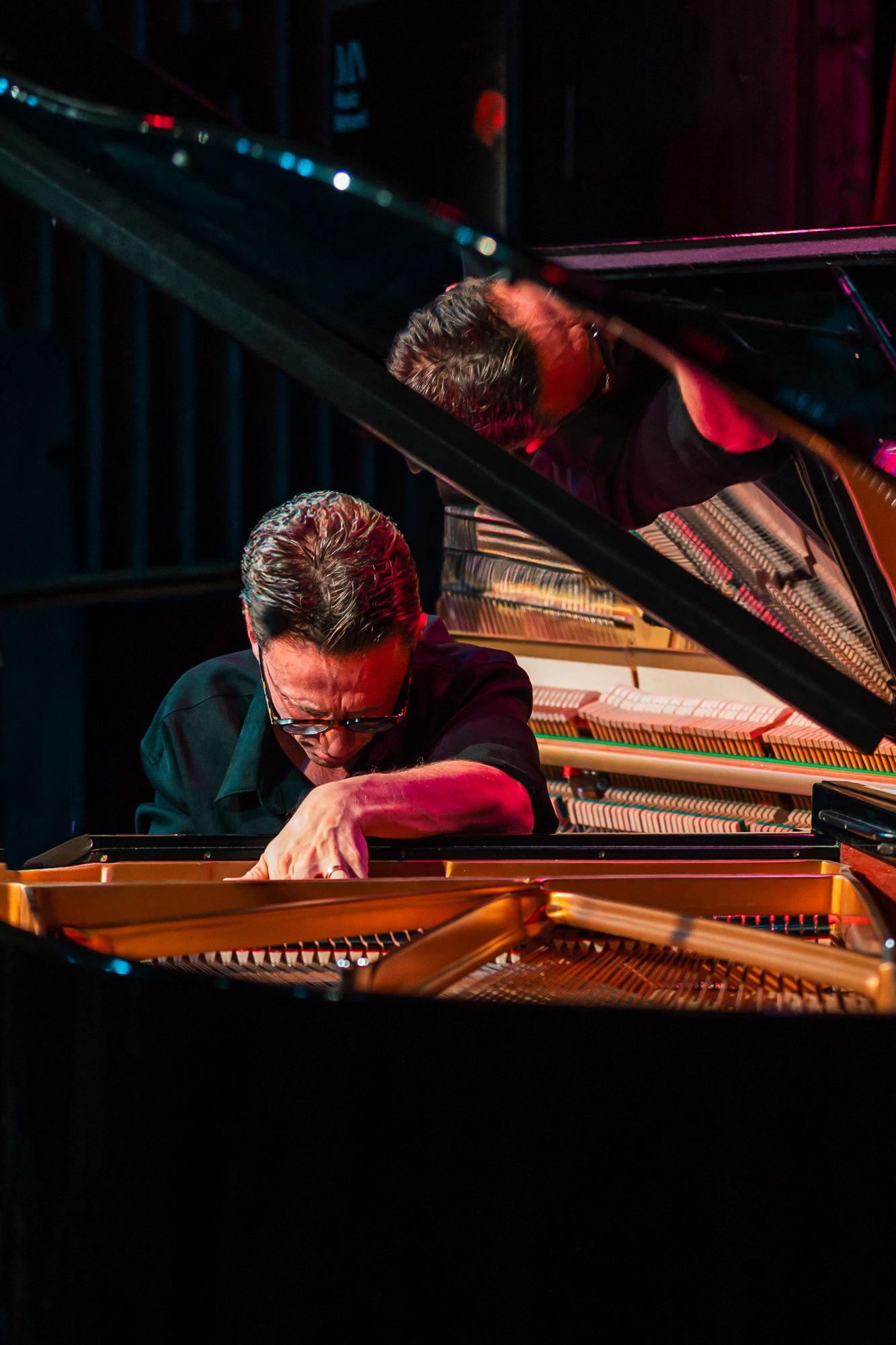 Bill Laurance at the grand piano, The Sugar Club